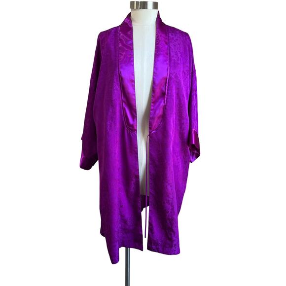 Vintage Victoria Secret Gold Label Purple Robe One Size - Picture 1 of 8